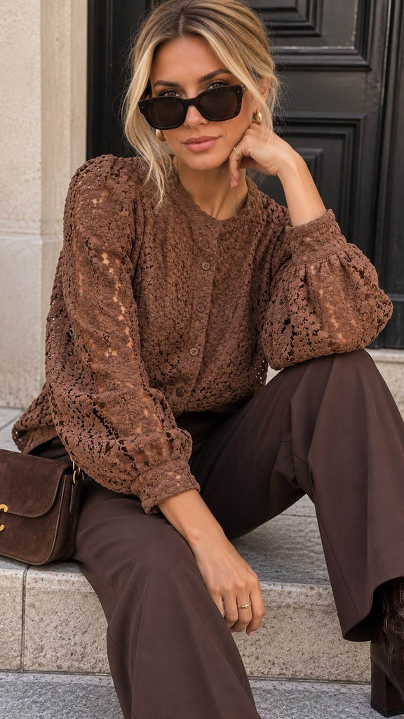 A3283 Rhonda Lace Blouse