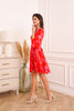 4-A1400 Red/Pink Sydney Flare Dress
