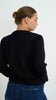 A3219 Black Fine Knit Bow Cardi