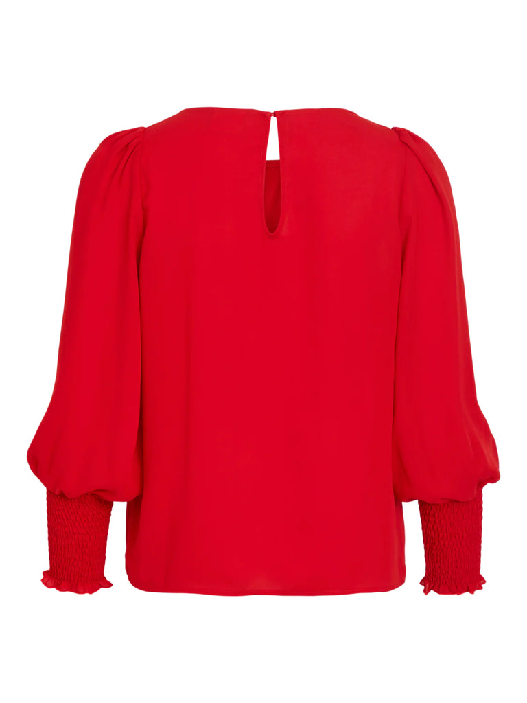 5-A1086 Visanja Red O Neck Top
