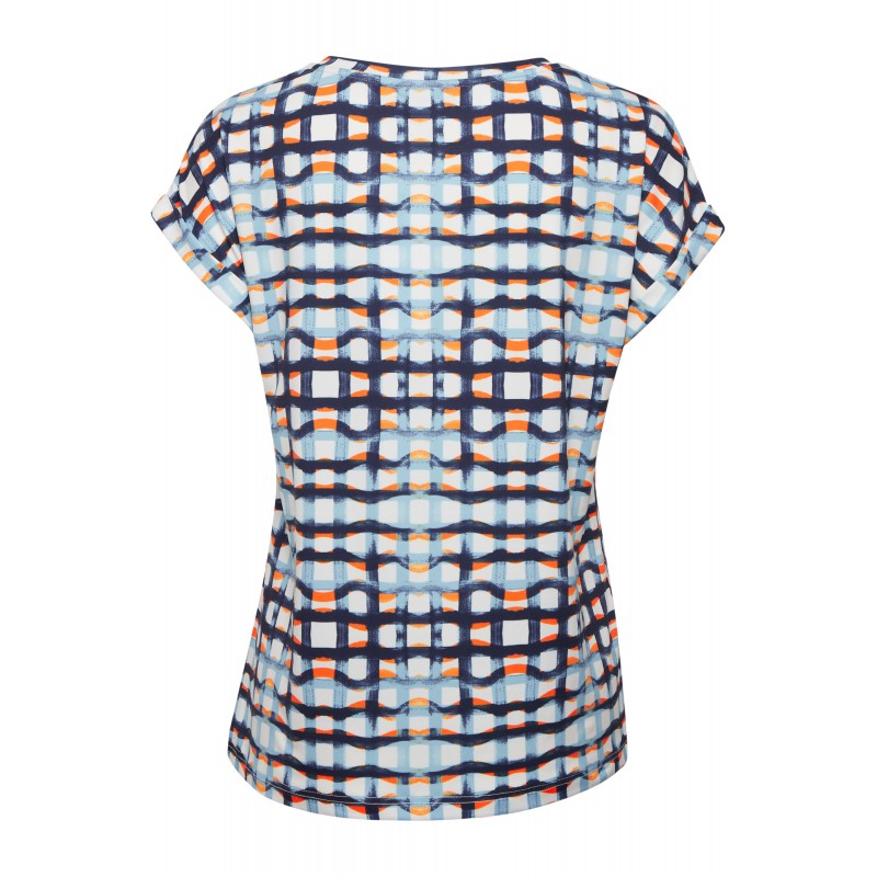 A0988 Frseen Tee Sky Blue Check