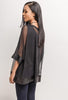 A2627 Black Batwing Oversized Top