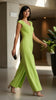 A2964B Kita Apple Green Jumpsuit Split Leg