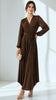 A3282 Elisa Brown Sparkle Asymmetrical Dress