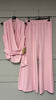 A2955 Pink Top & Wide Leg Trouser Set