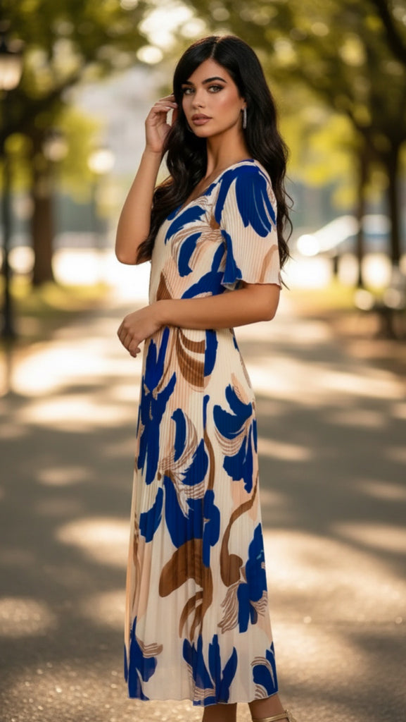 A2957 Rosie Navy/Cream Loose Top Dress