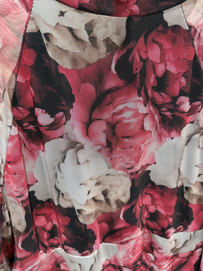 A3274 Maria Floral High Neck Dress