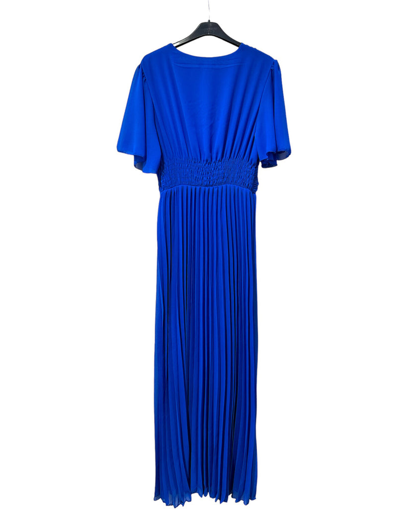 A3256 Royal Floaty Sleeve Pleat Dress