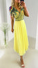 5-A2243 Lemon Embellished Flare Dress