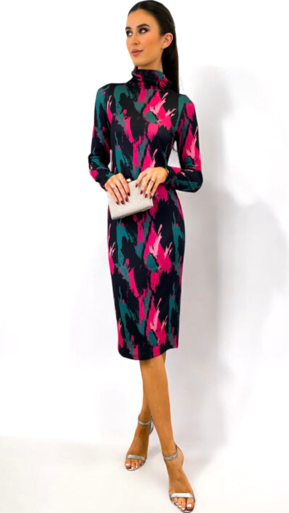 4-A1938 Rant & Rave Luna Dress Magenta