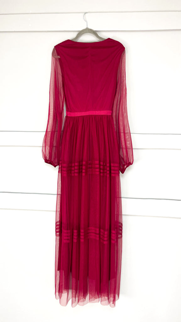 A2664 Lynne Burgundy Tulle Dress