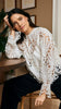 4-A2459 Frbelle White Crochet Top