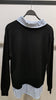 A2666 Black 2in1 Pearl Knit Top