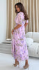 A3022 Daisy Lilac Floral Midi Dress