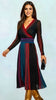 A2650 Multi Fine Knit Midi Dress