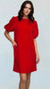 A2753 Doherty Red Applique Shift Dress