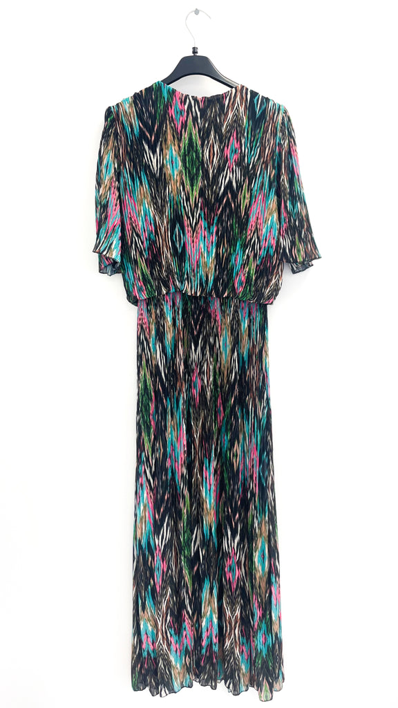 1-A2051 Enid Black Print Loose Top Dress