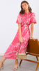 5-A2273 Catia Pink Print High Neck Dress