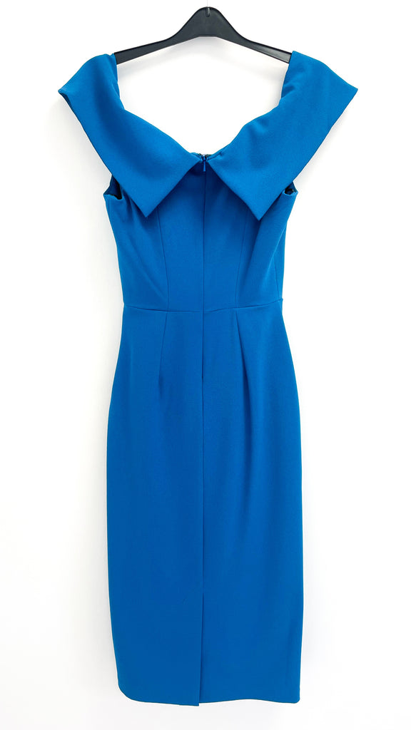 1-4-A1805 Fenella Teal Drape Skirt Dress