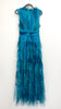 A2249 Turq Print Malva Flounce Maxi Dress
