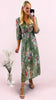 A2431 Davina Khaki Floral Dress