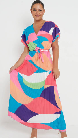 A1585 Naikita Asymmetrical Frill Dress