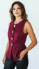 A2640 Burgundy Suede Waistcoat