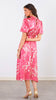 5-A2273 Catia Pink Print High Neck Dress