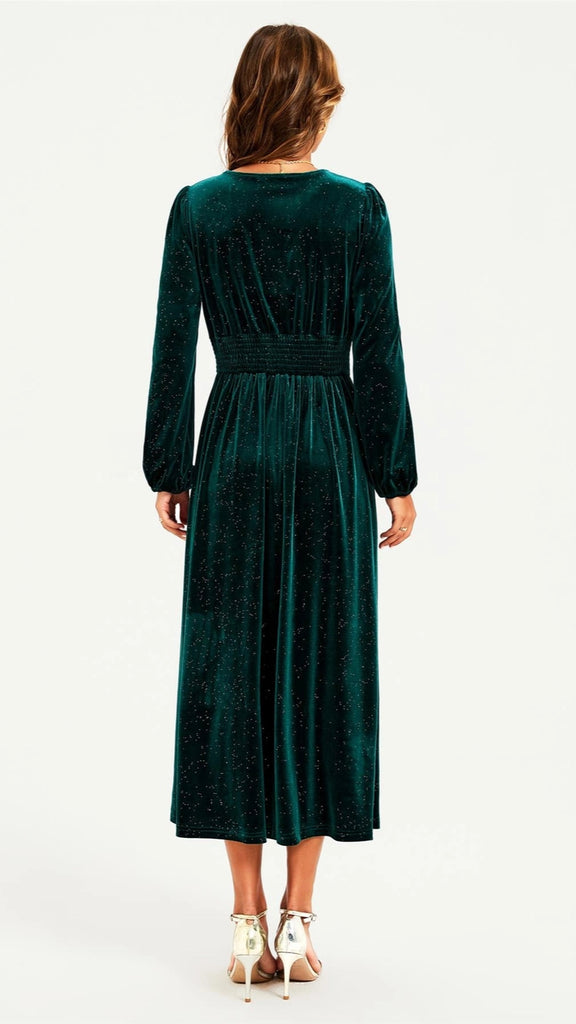 A2739 Sophine Velvet Midi Dress