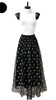 A2625 Black Polka Dot Tulle Skirt