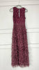 A2636 Virginia Burgundy Print Flounce Dress