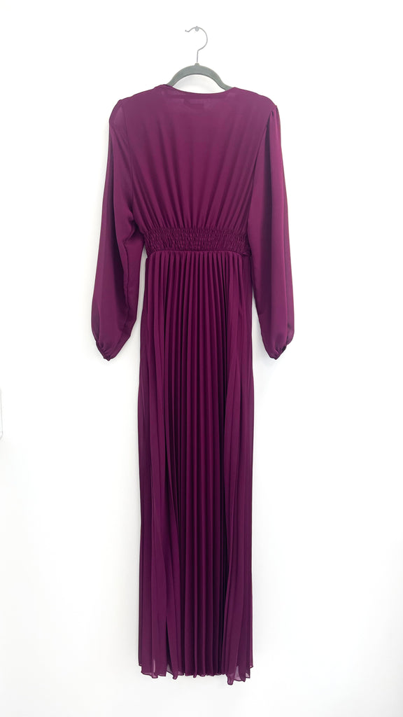 A2638 Chelle Magenta Pleated Dress