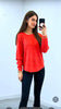 4-A2538 Freretta Orange Knit Top