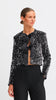 4-A1985 Paillet Silver Sequin Bow Jacket