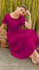 A2533B Emery Deep Magenta Flare Dress