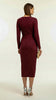 A2752 Charlize Burgundy Faux Wrap Dress
