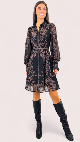 4-A1031 Faces Turtleneck Dress