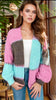 A2680 Chunky Multi Knit Cardi