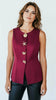 A2640 Burgundy Suede Waistcoat
