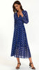 A2553 Shelly Royal Gold Foil Midi Dress