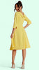 A1595 Josie Yellow Flare Dress Vintage Style