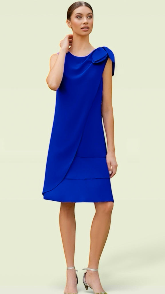 A2291 Royal Layered Shift Dress