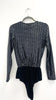 A2512 Julika Silver Sequin Bodysuit