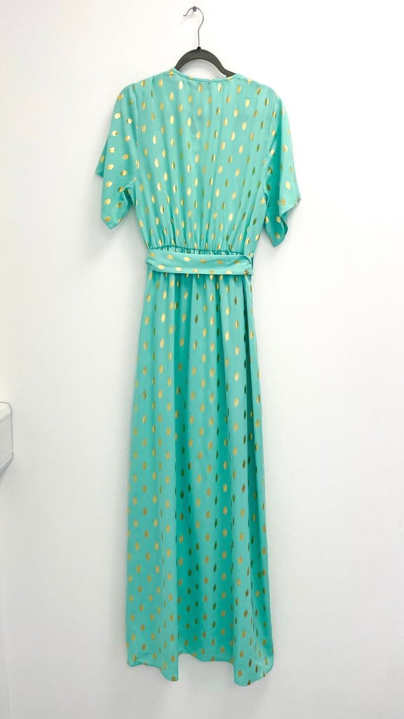1-A2191 Mint/Gold Hi Lo Dress