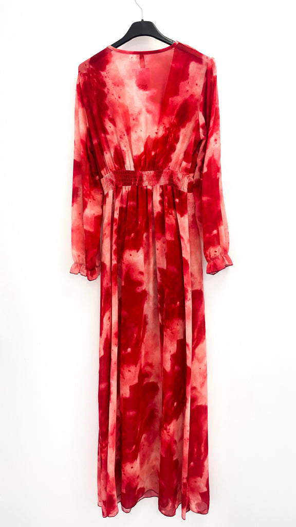 A2494 Red Tie Dye Look Dilys Dress