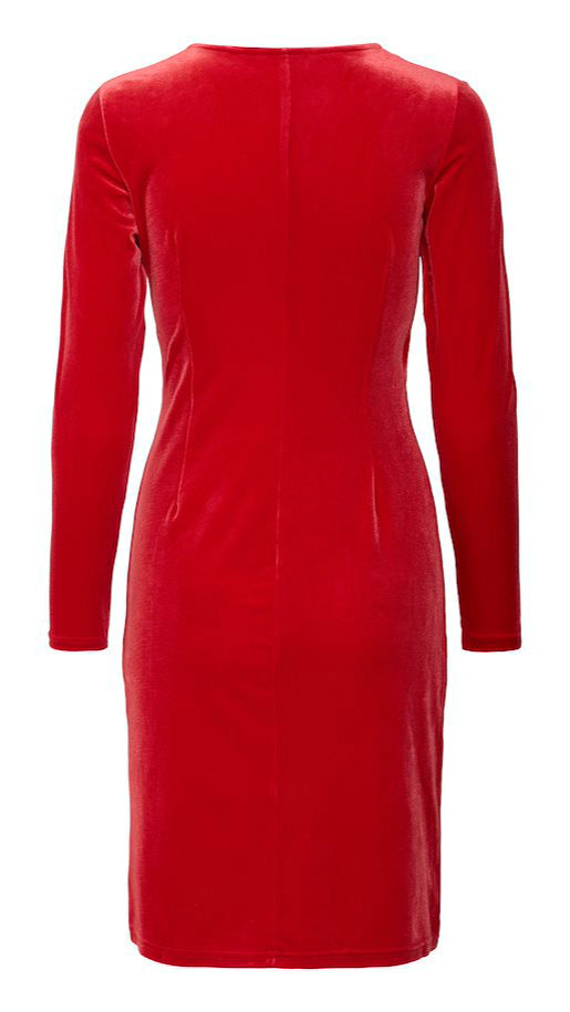 4-A2030 Byperlina Red Velvet Dress