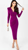 A2877 Madid Magenta Rouched Dress