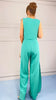 A2947B Elsie Teal Green Jumpsuit