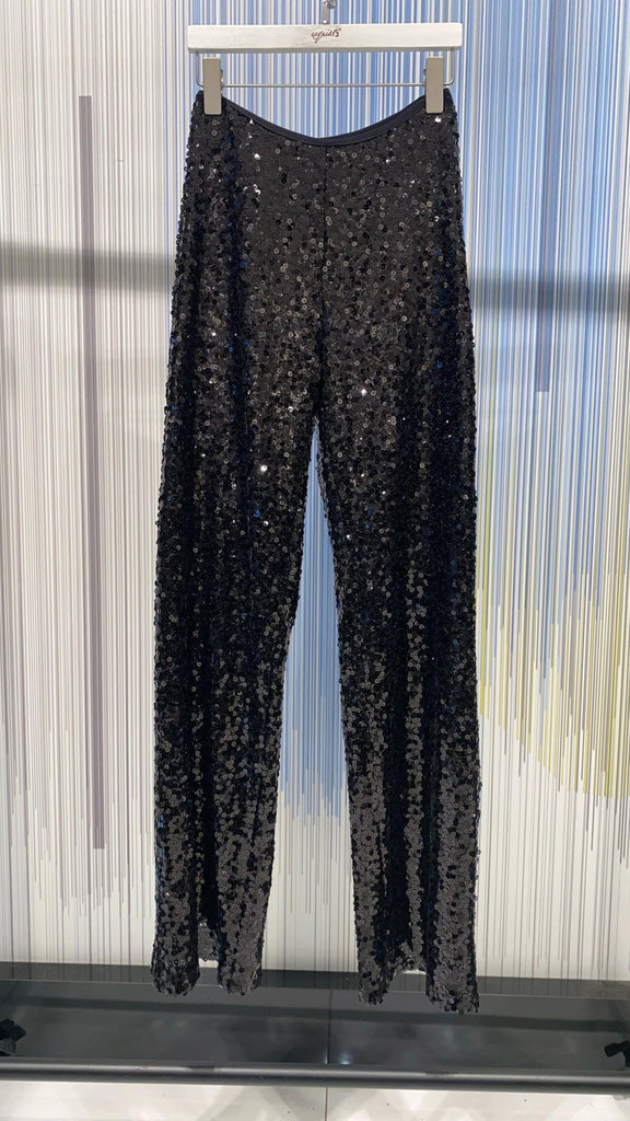 A2763 Black Sequin Trousers