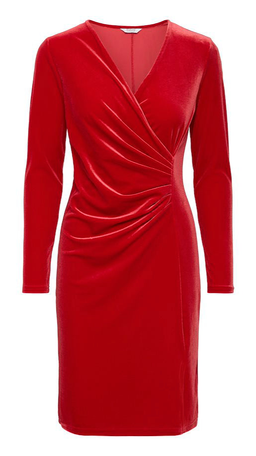4-A2030 Byperlina Red Velvet Dress